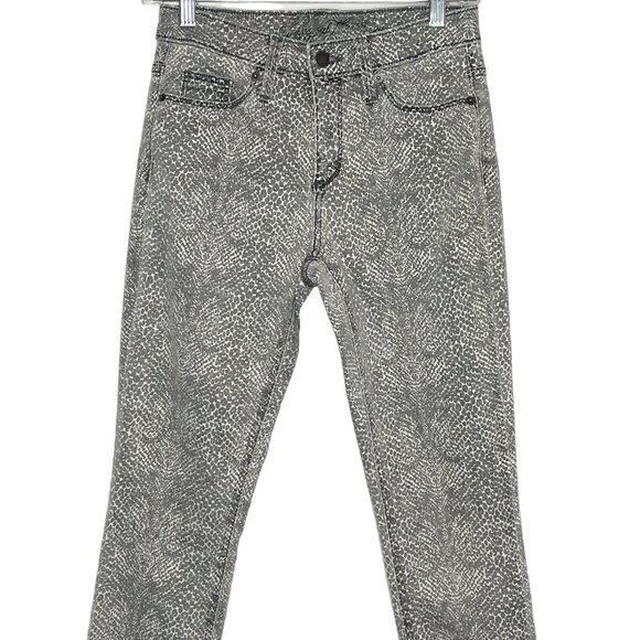 Universal Thread Gray Animal Print High Rise Skinny Jeans 0/25 - Picture 2 of 12